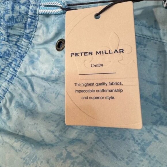 Peter Millar Stingray Scatter Print Beta Blue Swim Trunks 7" Inseam NWT $100 - Picture 5 of 5